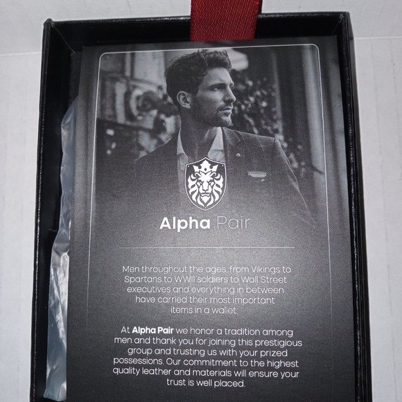 NEW  Alpha Pair Air Tag compatibility Magnetic phone card wallet / Black. - Picture 5 of 6